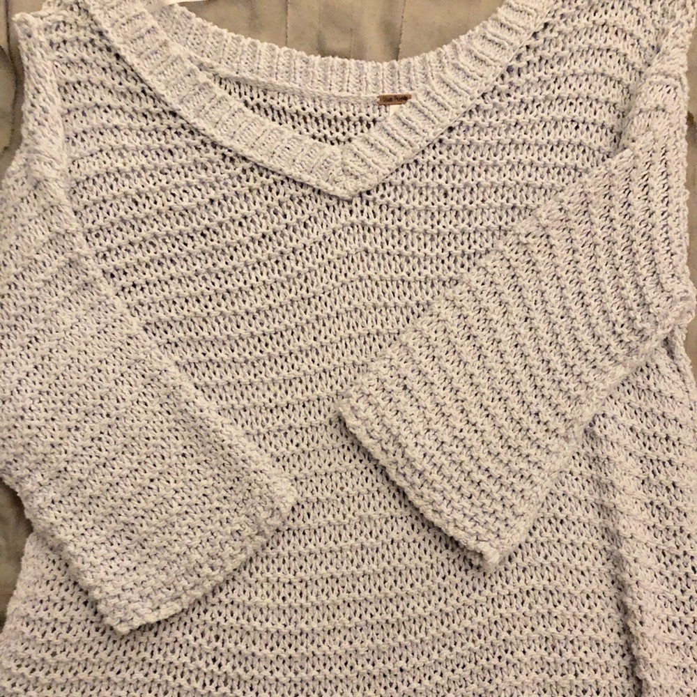 Free People Off-the-Shoulder Sweater - Lilac - S